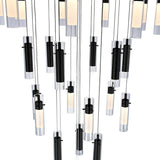 1606P33-37-101 Olinda LED Integrated Black Chandelier