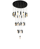 1606P33-37-101 Olinda LED Integrated Black Chandelier