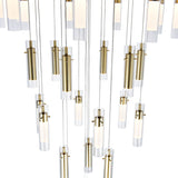 1606P33-37-602 Olinda LED Integrated Satin Gold Chandelier