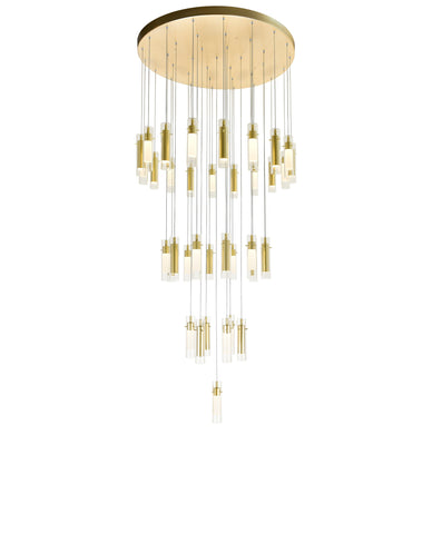 1606P33-37-602 Olinda LED Integrated Satin Gold Chandelier