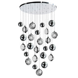 1673P24-13-613 Salvador 24 in LED Integrated Polished Nickel Chandelier