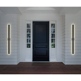 1694W80-101 Malibu LED Integrated Black Outdoor Wall Light