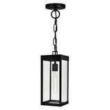 1695P7-1-101 Windsor 1 Light Black Outdoor Ceiling Light