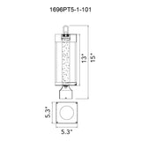 1696PT5-1-101 Rochester LED Integrated Black Outdoor Lantern Head