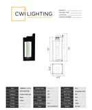 1696W5-1-101-A Rochester LED Integrated Black Outdoor Wall Light