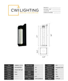 1696W5-1-101-C Rochester LED Integrated Black Outdoor Wall Light