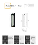 1696W5-1-101-E Rochester LED Integrated Black Outdoor Wall Light