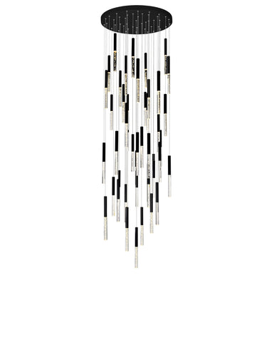 1703P32-45-101 Dragonswatch LED Integrated Chandelier with Black Finish