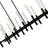 1703P48-12-101-RC Dragonswatch Integrated LED Black Chandelier