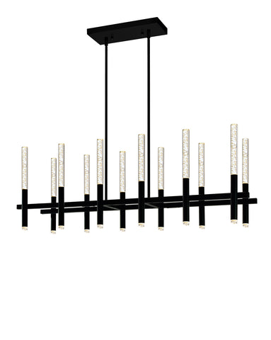 1703P48-12-101-RC Dragonswatch Integrated LED Black Chandelier