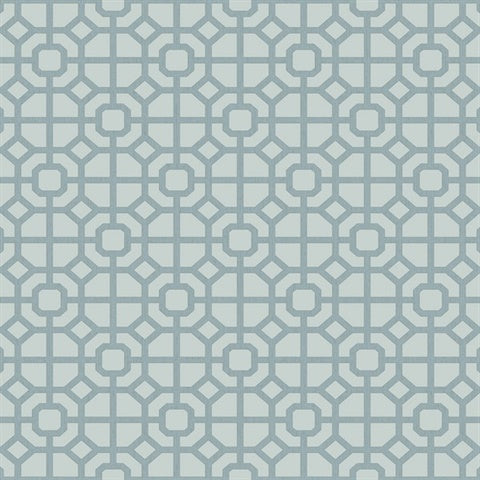 1908-1 Geometric 3D Lattice Blue Wallpaper