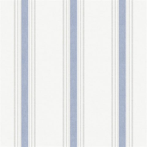 1909-2 Stripes Blue Wallpaper