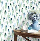 DB10524 Catwalk Navy Green Wallpaper