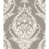 4120-26816 Arlie Grey Botanical Damask Wallpaper
