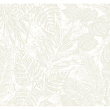 4034-72118 Brentwood Bone Palm Leaves Wallpaper by Scott Living