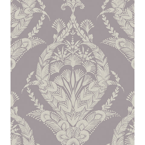 4120-26820 Arlie Lavender Botanical Damask Wallpaper