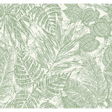 4034-72116 Brentwood Green Palm Leaves Wallpaper by Scott Living