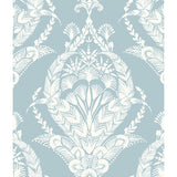 4120-26819 Arlie Light Blue Botanical Damask Wallpaper