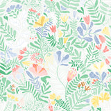 4143-22007 Brittsommar Light Green Woodland Floral Wallpaper
