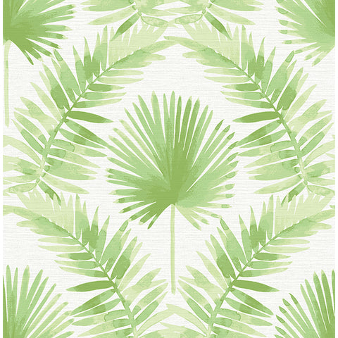4121-26911 Calla Green Painted Palm Wallpaper