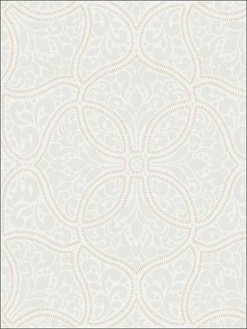 2010705 Geometric Leaf Scroll Glitter Wallpaper