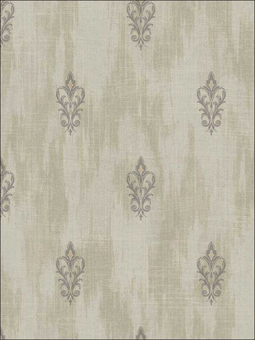 2011106 Textured Fleur De Lis Metallic Wallpaper