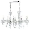 2016P37C-10 Flawless 10 Light Up Chandelier With Chrome Finish