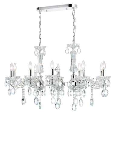 2016P37C-10 Flawless 10 Light Up Chandelier With Chrome Finish