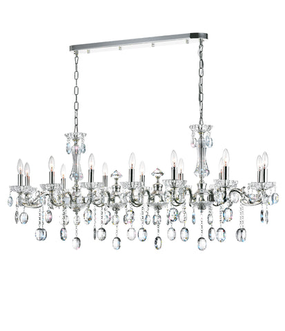 2016P54C-14 Flawless 14 Light Up Chandelier With Chrome Finish