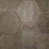 Z80009 Philipp Plein Geometric Hexagon brown bronze metallic wallpaper faux cow hide skin textured 3D