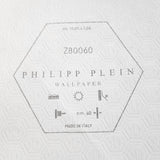 Z80060 Philipp Plein Wallpaper gray textured vinyl abstract 3D