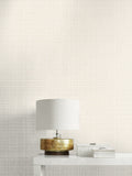 2231903 Crosshatch Linen Metallic Ivory Wallpaper