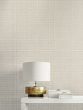 2231913 Crosshatch Linen Metallic Greige Wallpaper