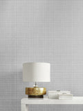 2231917 Crosshatch Linen Metallic Silver Wallpaper