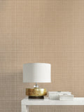 2231928 Crosshatch Linen Metallic Taupe Wallpaper 
