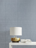 2231932 Crosshatch Linen Metallic Smoke Wallpaper