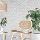 2309 Off White grey silver Chip Stone Real Natural Mica Textured Plain Wallpaper roll