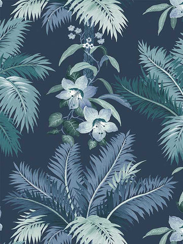 GL21512 Dark Blue Floral Wallpaper