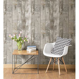 2540-24054 Deena Grey Distressed Wood Wallpaper