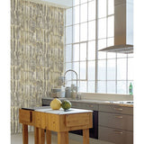 2540-24065 Patina Panels Yellow Metal Wallpaper