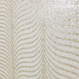 2540 Ivory off white beige cream Natural Terra Mica Stone art deco feather Wallpaper