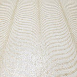 2540 Ivory off white beige cream Natural Terra Mica Stone art deco feather Wallpaper