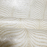 2540 Ivory off white beige cream Natural Terra Mica Stone art deco feather Wallpaper