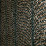 2556 Emerald green copper bronze Natural Terra Mica Stone art deco feather Wallpaper