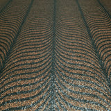 2556 Emerald green copper bronze Natural Terra Mica Stone art deco feather Wallpaper