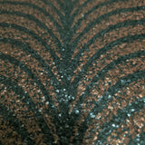 2556 Emerald green copper bronze Natural Terra Mica Stone art deco feather Wallpaper