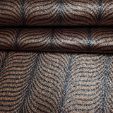 2557 Black copper bronze Natural Terra Mica Stone art deco feather pattern Wallpaper