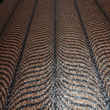 2557 Black copper bronze Natural Terra Mica Stone art deco feather pattern Wallpaper