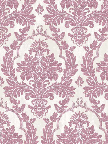 25714 Damasco Platino Pink Wallpaper