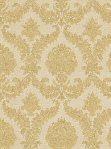 25723 Damasco Imperiale Yellow Wallpaper